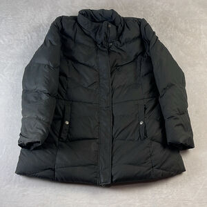 Eddie Bauer Women's Black Down Puffer Coat Size XL Premium Goose Down Insulated